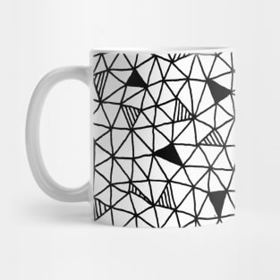 Caught In The Network / Triangle Network Geometrical Shapes Line Art Mug